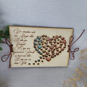 Romantisches Geldgeschenk aus Holz zur Hochzeit – Originelle Gutscheinbox für Brautpaare