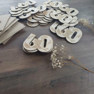 Einladungskarten aus Holz in jeder Zahl